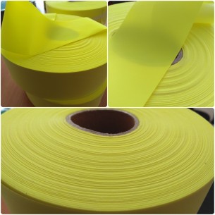 Желтая светоотражающая лента для пошива одежды 50 мм/100 м